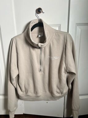 All in Motion Women's Cream Half-Zip Sweatshirt